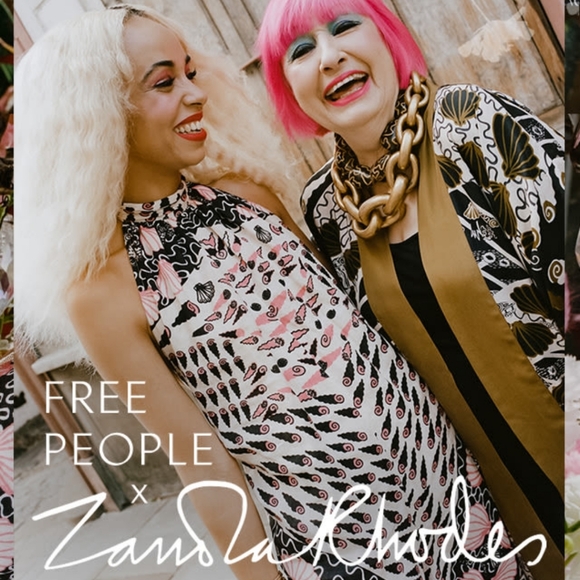 Free People 🤍 Zandra Rhodes Collab Jumpsuit XS (S/M) - Picture 16 of 16
